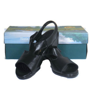 SAS Suntimer Black Sandal Slingback Tripad 4 1/2 M